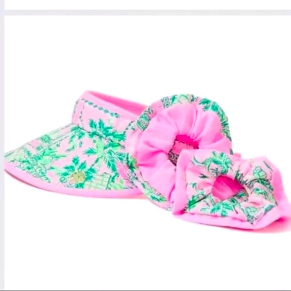NWT LILLY PULITZER MATCHING SET TOTE ETTA TOP & VISOR SET MANDEVILLA BABY NIP - Picture 5 of 10
